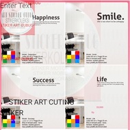 Wall Stickers, Motivational Glass Stickers, Cafe, Office, Room, Quotes, Happiness, Home, Cutting, Wa