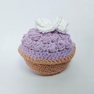 Knitted blue cupcakes