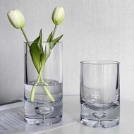 HJM-Modern Minimalist Thickened Bubble Transparent Glass Vase Light Living Room Dining Table
