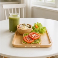 Square Wooden Plate Size 8 Inches X 8