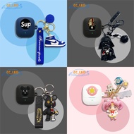 For Baseus Bass BS1 NC Case Cartoon Shoe Keychain Pendant Cute Doraemon Silicone Soft Case Suitable 