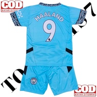 KIDS FOOTBALL JERSEY SET FOOTBALL CLUB MANCHESTERR CITY HOME HAALAND NEW / KIDS FOOTBALL SHIRT SET M