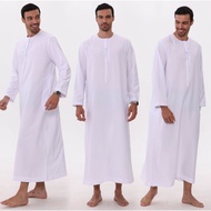 FN177-3X-AM-888 Foreign Trade Cross-Border Robe Men's Round Neck Robe Ethnic Style Robe Clothing Rea