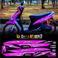Striping Mio Sporty variasi Pink hitam sticker variasi