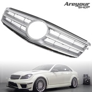 【มีโลโก้】Areyourshop กระจังหน้ารถกันชนหน้าพอดีสำหรับ Mercedes Benz W204 S204 C Class C180 C200 C220 