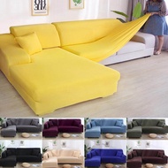 Solid Color Sofa Covers for Living Room Elastic Spandex Slipcovers Couch Cover Stretch L Shape