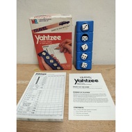 Vintage 1986 Milton Bradley Travel Yahtzee Dice Game with Unique Dice Roller