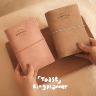 小吐司拼色A7活頁手帳 筆記本護照夾 新年生日礼物