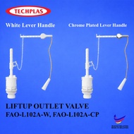 [ TECHPLAS ] (FAO-L102A-W / FAO-L102A-CP) Lift Up Outlet Valve | Pull Lever Handle | Nylon String | 