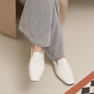 方楦-羊皮穆勒鞋軟鞋-白色