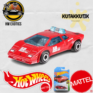 Hot Wheels Mobil Polisi Balap Lamborghini Countach Pace Car Merah 50 Grand Prix HW Exotics