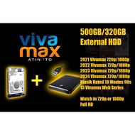 Pinoy Adult Rated 18 Movies Vivamax 320GB 500GB External HDD Original