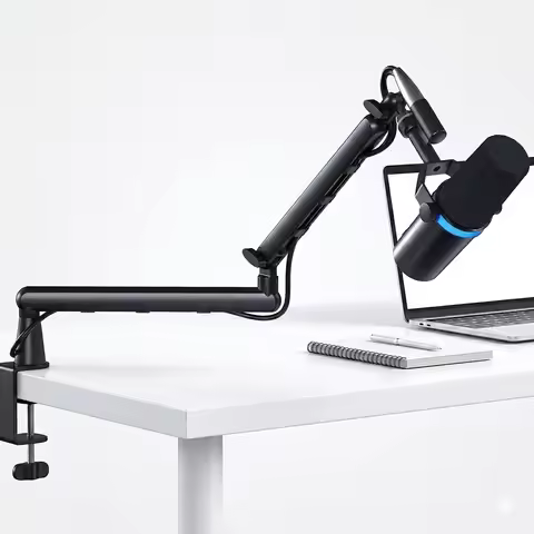 Low Profile Mic Arm,360°Microphone Boom Arm Mic Stand for Fifine AM8 K669B Blue Yeti HyperX ,with Mi