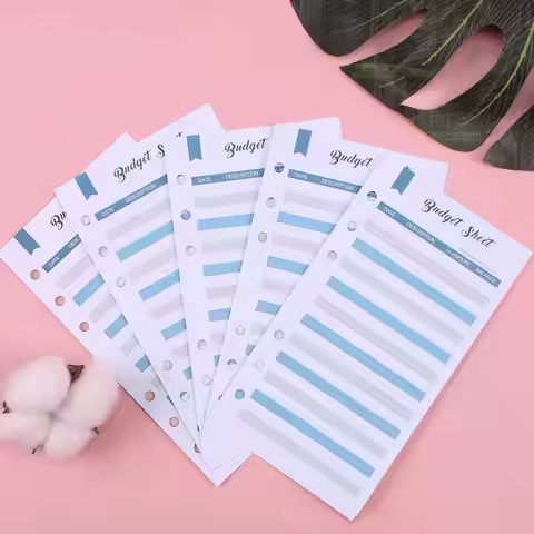24Pcs Personal Consumption Cards Budget Sheets Portable Budget Cards Expense Tracking Sheets Lightwe