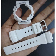 Baby G Strap and Bezel Replacement G-SHOCK BA110 BA111 BA120 BA130 GLOSSY WHITRE