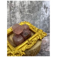 Soul Stone Natural Crystal Seven Chakras Healing Advanced Red Strawberry Cube Raw Ore