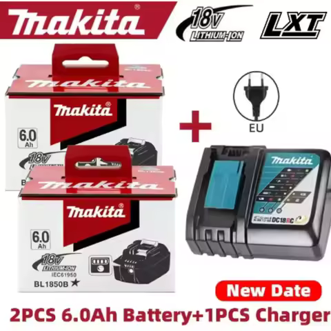 💎Original Makita 18V battery 6.0Ah rechargeable battery, Makita 6.0Ah battery BL1860B BL1850B power 