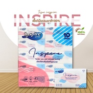 ทิชชู่ inspire ลาย sweet หนา 4 ชั้น 400 แผ่น  ทิชชู่เช็ดหน้า  สูตรอ่อนโยนสัมผัสที่นุ่มนวล กระดาษทิชช