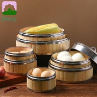JINXIY Bamboo Steamer Woven Bamboo Kitchen Gadget Gift Idea Steam Basket Chinese Dim Sum Food Steame