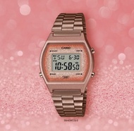 Win Watch shop นาฬิกา Casio รุ่น B640WCG-5 นาฬิกาดิจิตอล สีพิงค์โกลด์หน้าปัดกลิตเตอร์ วิบวับ - ของแท