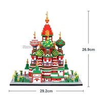 Compatible with LEGO 8005 4872 tòa nhà lớn trên thế giới gạch đồ chơi khối kim cương nhỏ cho nhà thờ