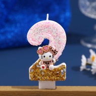 Birthday Number Candle Insulation KT Plug-In Children One Year Old Decoration 0-9 Creative Dessert A