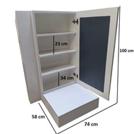 Lemari Gantung Makeup serbaguna HPL Cermin bisa dibuka