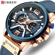 CURREN Men Fashion Business Luxury Leather Watches Sports Chronograph Men's Military Waterproof Quar
