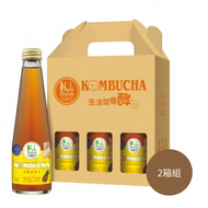 [咕嚕康普茶] 鳳梨康普茶 (250ml/瓶) 6入禮盒組 多入組-2箱組 (12瓶)