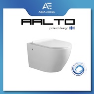 AALTO 10096 TORNADO TECHNOLOGY WHITE WALL MOUNT TOILET BOWL