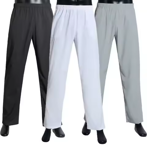 New Islamic Men's Trouser Thoub Long Pants Arabic Dishdasha Sleeping Undearwear Plus Size Jogging Bo