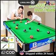 【LingLing】Mini Billiard Table for Kids Wooden With Tall Feet Pool Table Set Taco Billiards Billiard 