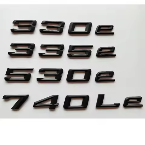 Gloss Black Letters Trunk Lid Badges Emblems Sticker for BMW 318e 325e 330e 335e 520e 528e 530e 550e