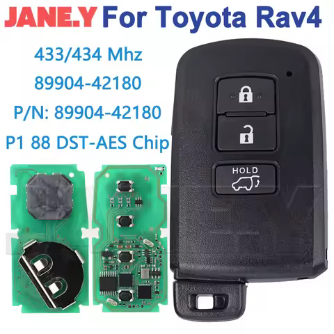 For Toyota Rav4 Car Smart Remote Control Key 433MHz 89904-42180 89904-42321 BA2EQ P1 88 DST-AES Chip