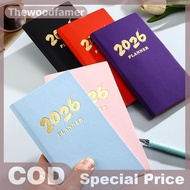 thewoodfamer A6 Specification 2026 English Calendar Book, 64 Sheets 128 Page Leather Calendar Book, 
