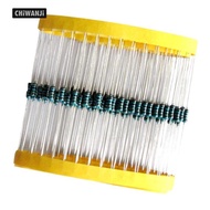 [CHiWANji] 100pcs Metal Film Resistor 0.25W 1K Ohm Metal Film Resistor 10 Ohm Resistor
