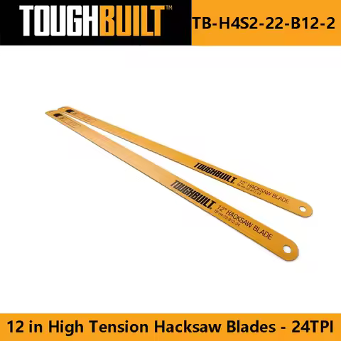 TOUGHBUILT TB-H4S2-22-B12-2 2pcs 12 in Cut Hacksaw Blade Set - 24TPI 300mm High Tension Hacksaw Blad
