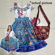 Disney Encanto Mirabel Madrigal Costume for Girls Halloween Movie Character Cosplay for Kids
