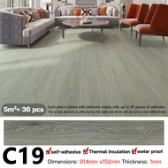 [2025 New Upgrade]  DIY YChao 2MM VINYL FLOORING SELF ADHESIVE 36pcs 53.8sqft Wooden/Waterproof/Thic
