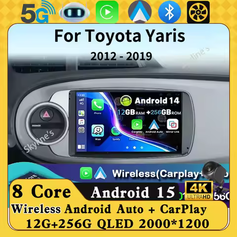 Car Radio Multimedia PlayerAndroid 16 For Toyota Yaris 2012 2013 2014 2015 2016 2017 Auto Wireless C