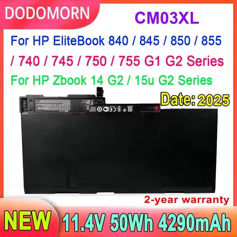 NEW CM03XL Laptop Battery For HP EliteBook 840 845 850 740 745 750 G1 G2 Series HSTNN-DB4Q HSTNN-IB4