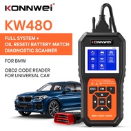 [Authorized Distributor] KONNWEI KW480 Obd2 Scanner for BMW Cars ABS Airbag SRS Oil REST Full System