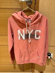 現貨二手美國品牌AMERICAN EAGLE OUTFITTERS復古粉色系帽T