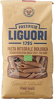 Liguori Whole Wheat Penne Rigate 42 Organic pasta, 500G