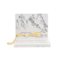 Brush with View of 3 Mountain Peaks