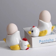 Ceramic Cartoon Egg Tray Cup Decoration Beautiful Egg Tray Creative Cute Breakfast Egg Cup Tableware