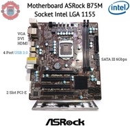 Motherboard ASRock B75M Socket Intel LGA 1155 • USB 3.0 SATA III 6Gbps HDMI DVI VGA Card Dual Slot P