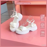 HA HUYEN women's sandals, matte leather, padded straps, 4cm sole - DE809