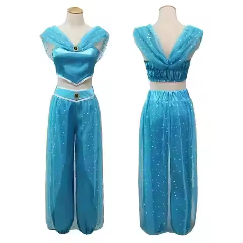 Aladdin J Cosplay Adult Kids Men Women Halloween Party Dress Jasmine Costume Set Princess Fancy Outf