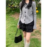 [imfine] Cute Shape Bow Button Knit Top 7542